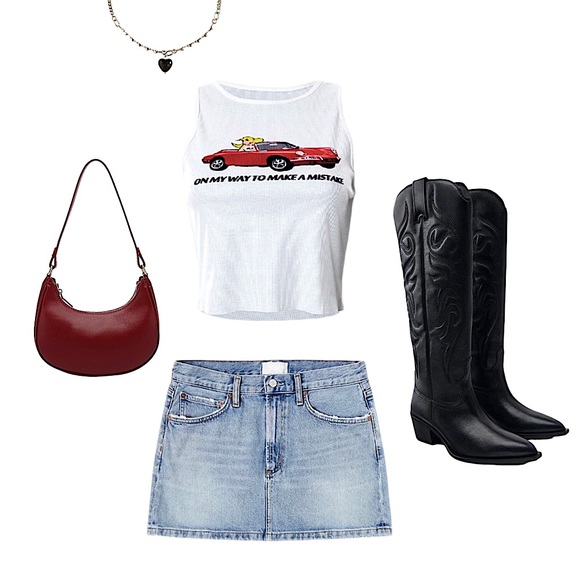 Convertible Graphic Ribbed Tank Top - Picture 4 of 6